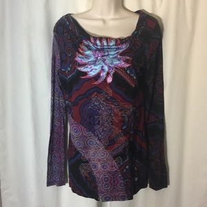 Desigual embroidered tunic top gorgeous colors !!!